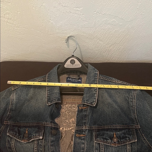# 0492- Men Arizona Blue Jean Company Jacket. Julie Lee handcrafted Art . WHT - Picture 8 of 11